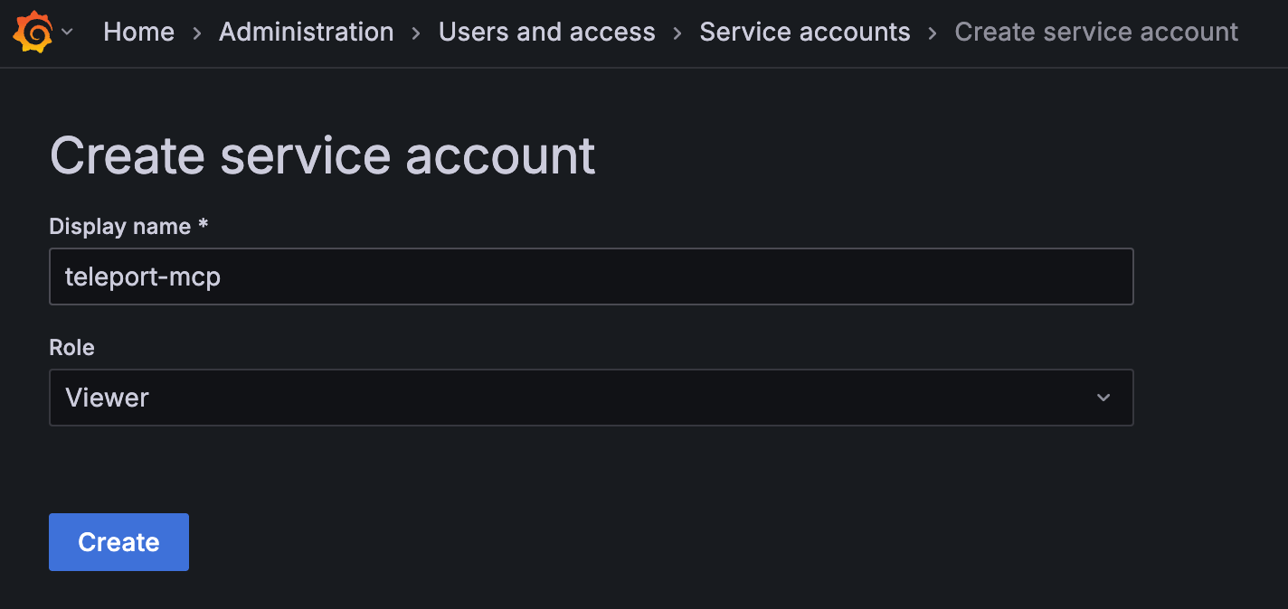 Grafana Service Account